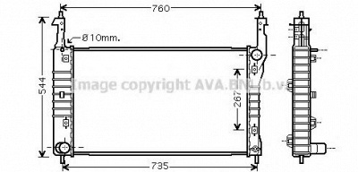 AVA QUALITY COOLING ol2432 -  Радиатор, охлаждение двигателя